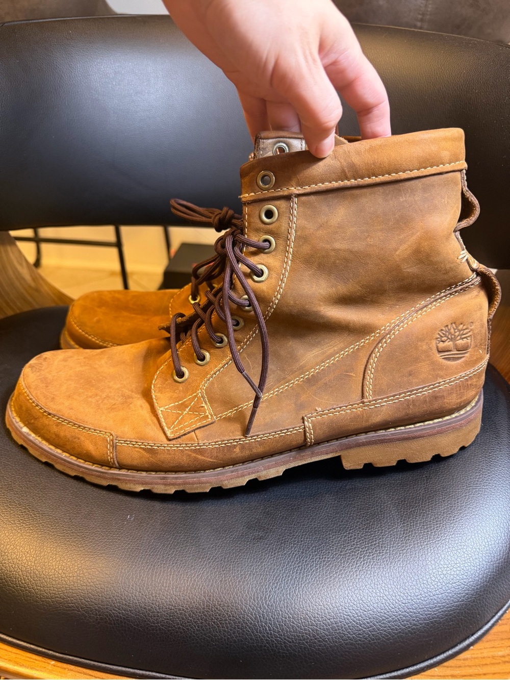 Timberland Earthkeepers #15551 Brown Leather 6in Boots Size 14M Men's